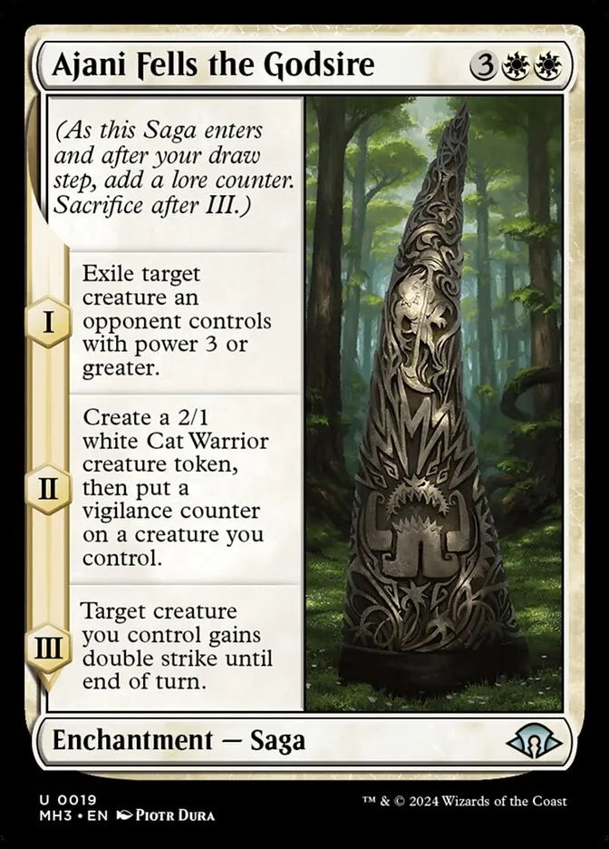 Ajani Fells the Godsire Front Face