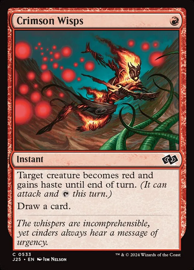 Crimson Wisps Front Face