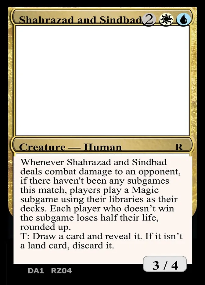 Shahrazad and Sindbad Front Face