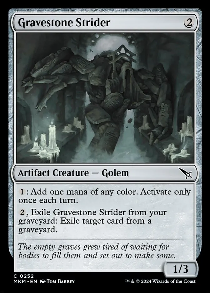 Gravestone Strider Front Face