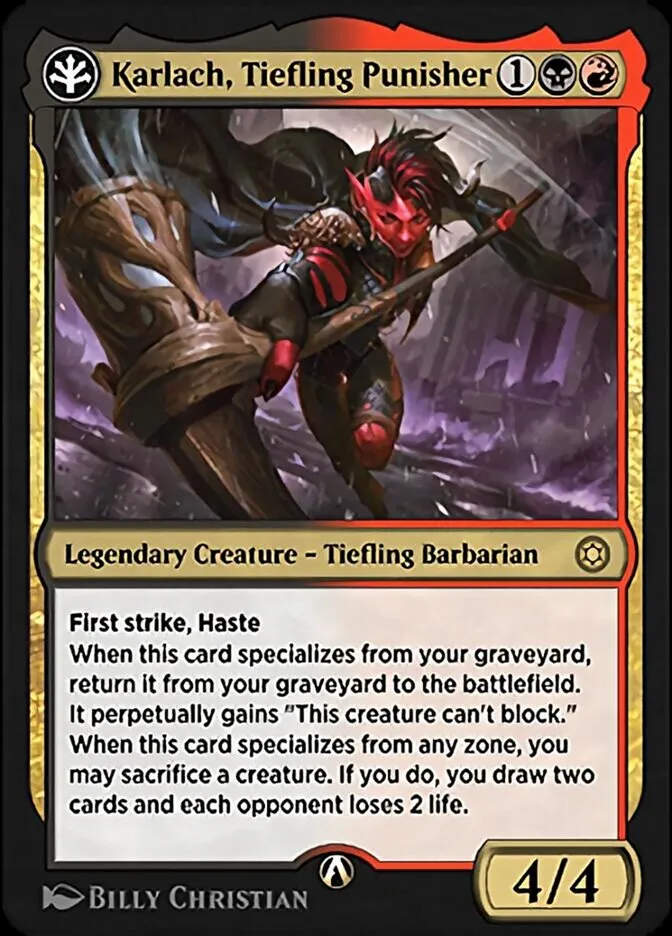 Karlach, Tiefling Punisher Front Face