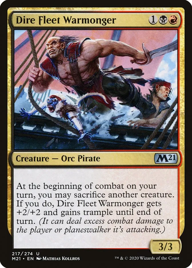 Dire Fleet Warmonger Front Face