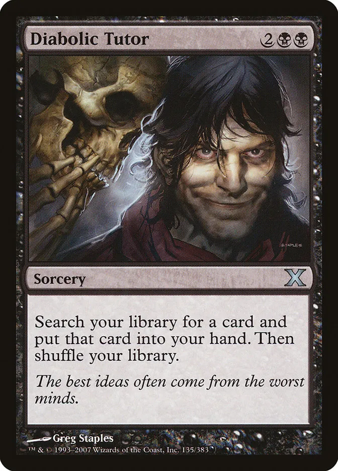 Diabolic Tutor Front Face