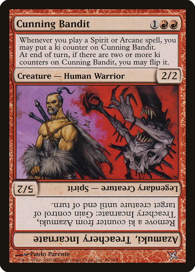 Cunning Bandit // Azamuki, Treachery Incarnate Front Face