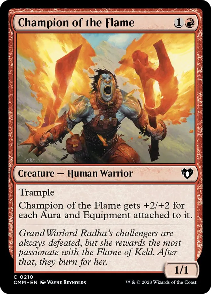 Champion of the Flame Front Face