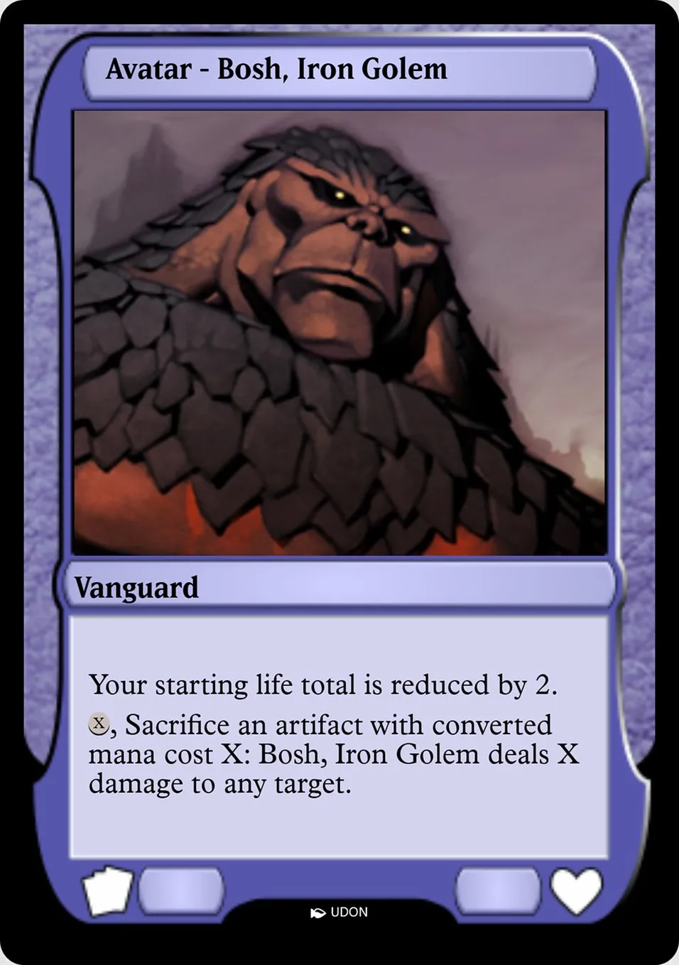 Bosh, Iron Golem Avatar Front Face