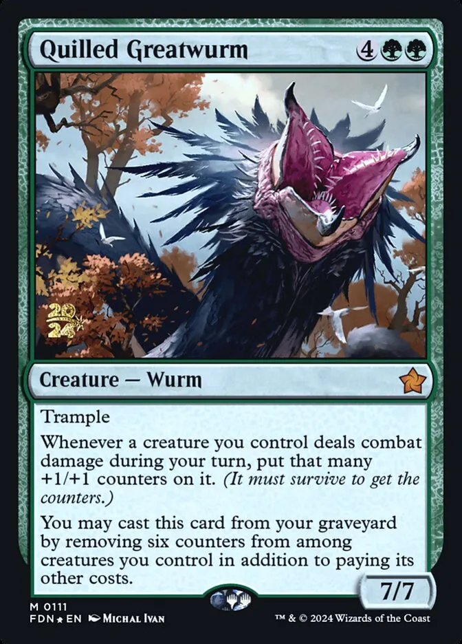 Quilled Greatwurm Front Face