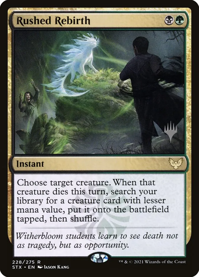 Rushed Rebirth Front Face