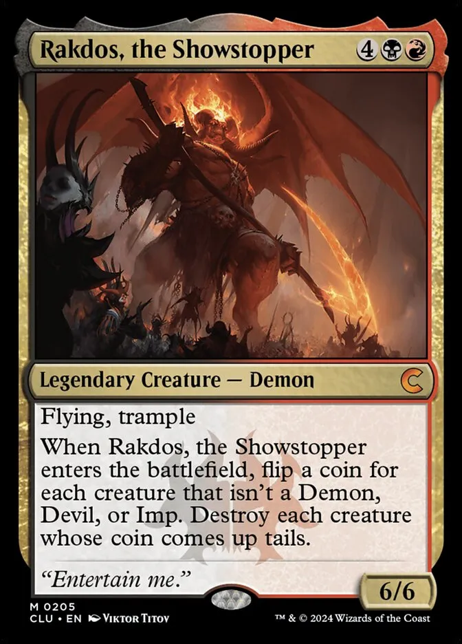 Rakdos, the Showstopper Front Face