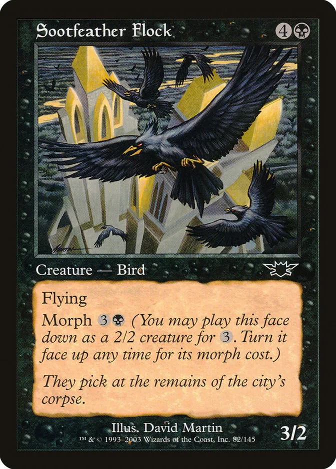 Sootfeather Flock Front Face