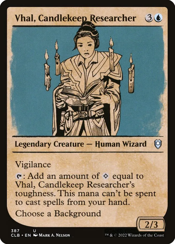 Vhal, Candlekeep Researcher Front Face