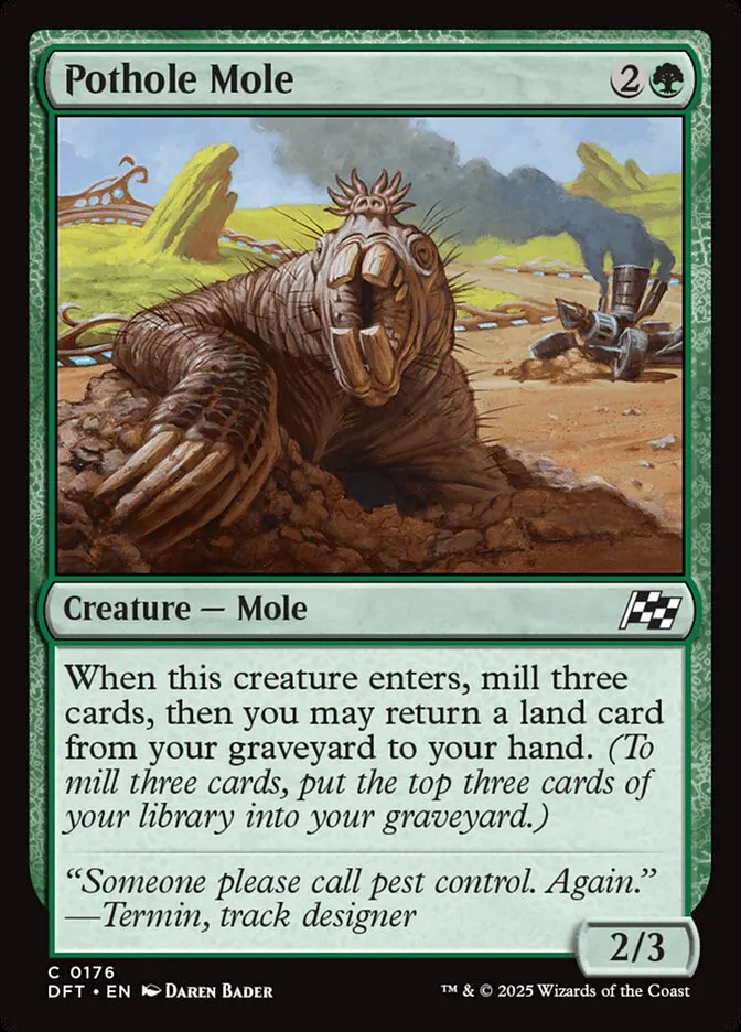 Pothole Mole Front Face