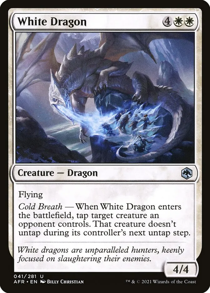 White Dragon Front Face