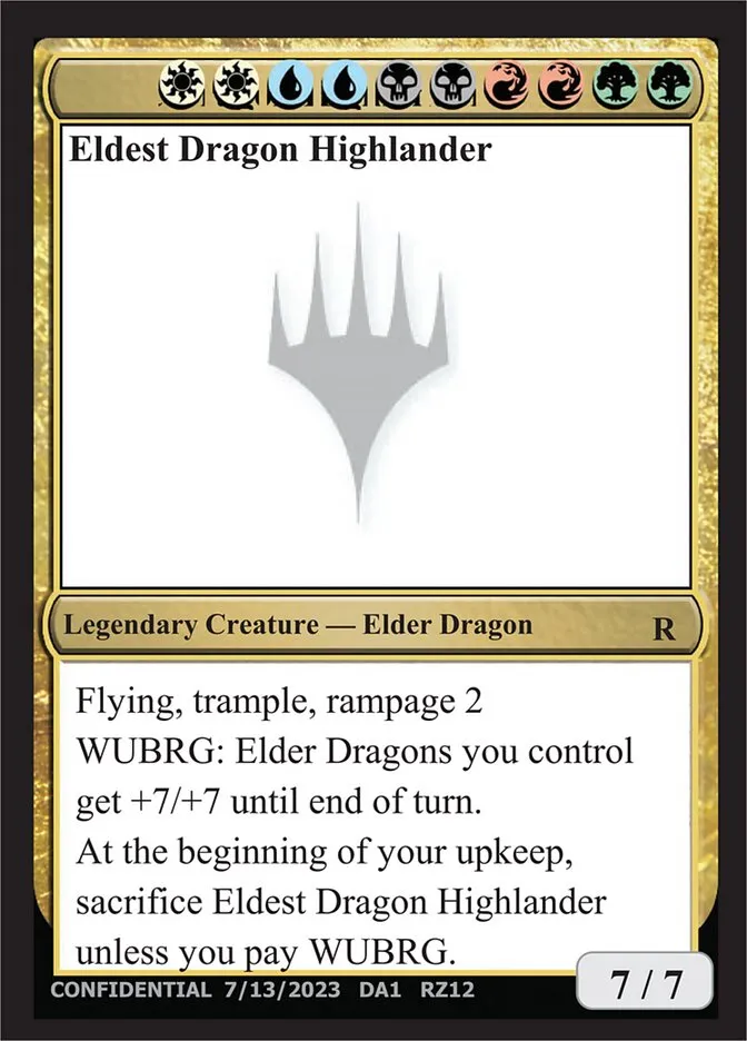 Eldest Dragon Highlander Front Face
