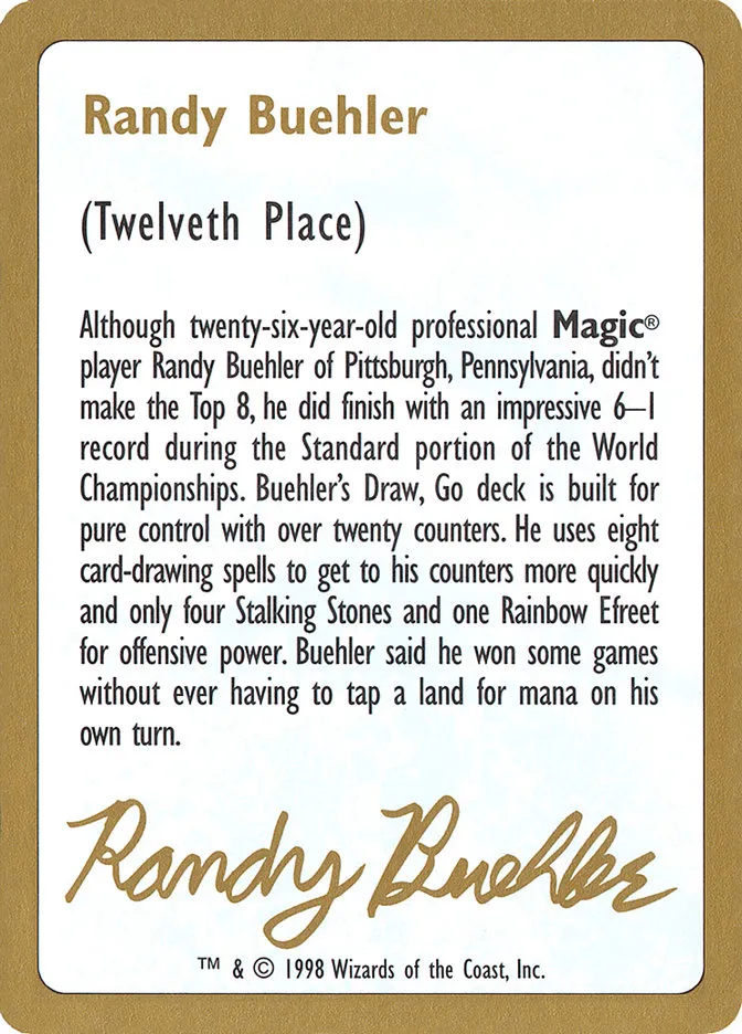 Randy Buehler Bio Front Face