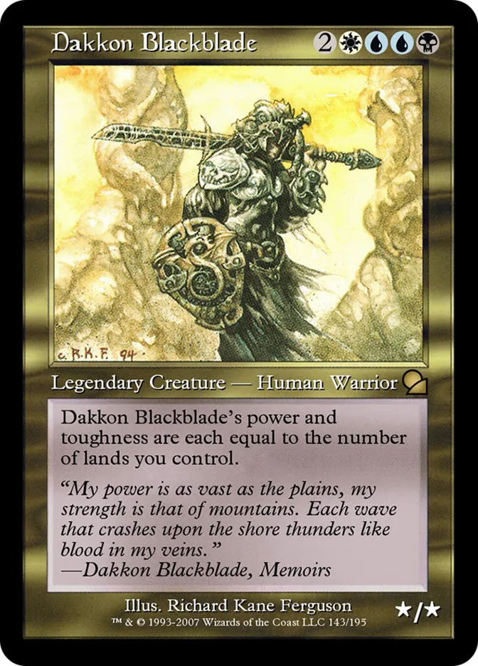 Dakkon Blackblade Front Face