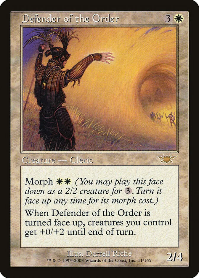 Defender of the Order Front Face