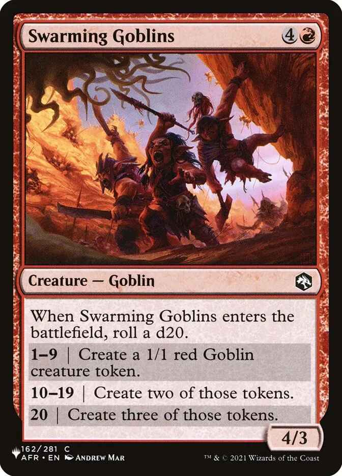 Swarming Goblins Front Face
