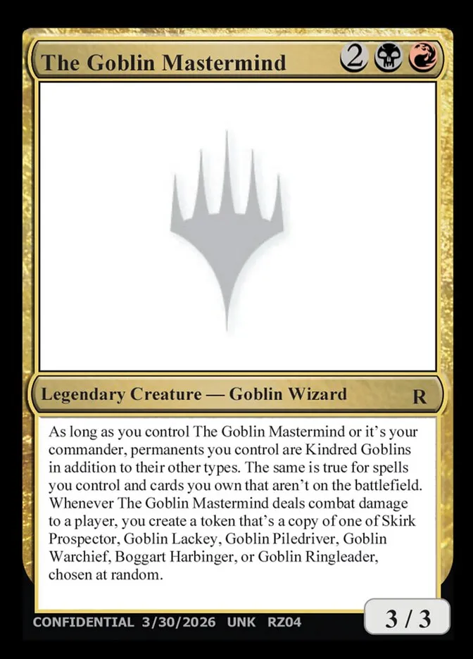 The Goblin Mastermind Front Face