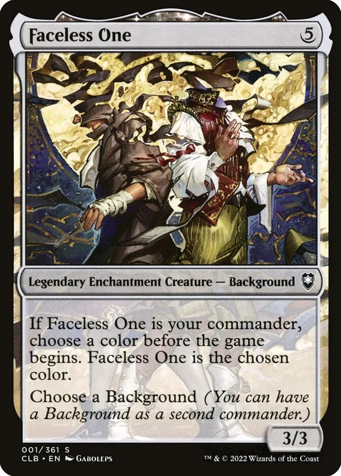 Faceless One Front Face