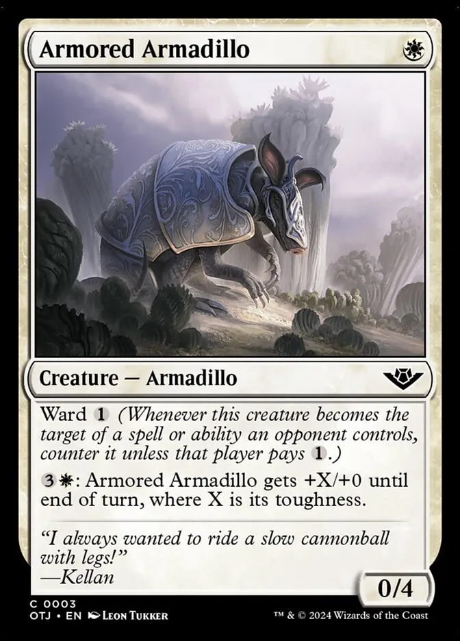 Armored Armadillo Front Face
