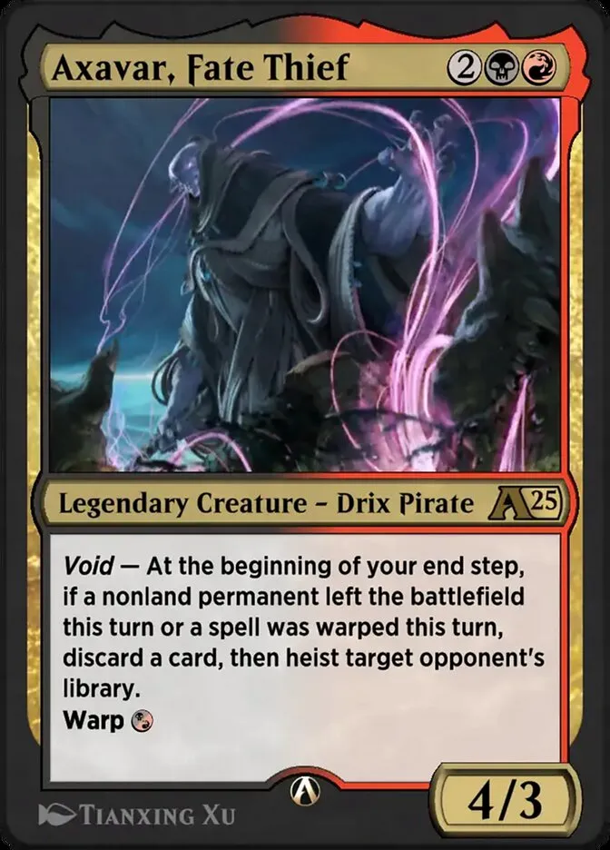 Axavar, Fate Thief Front Face
