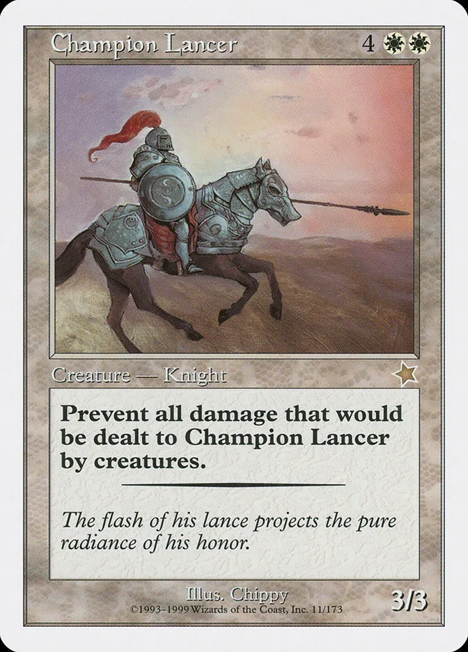 Champion Lancer Front Face