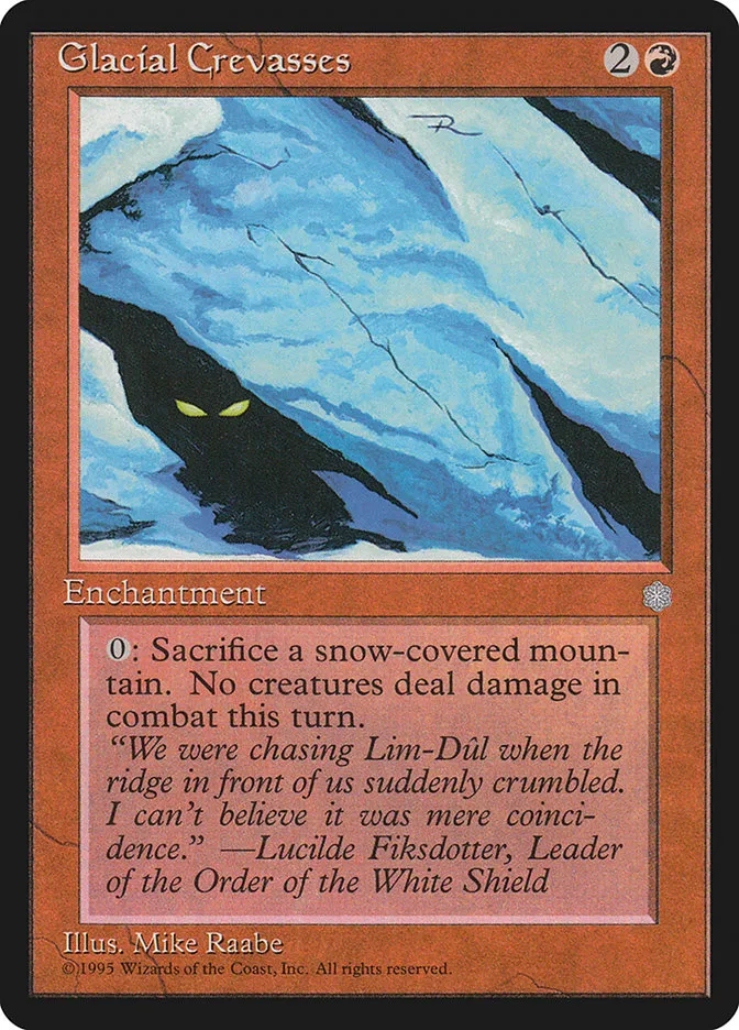 Glacial Crevasses Front Face