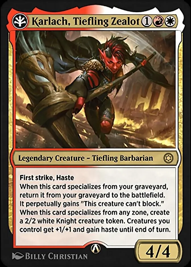 Karlach, Tiefling Zealot Front Face