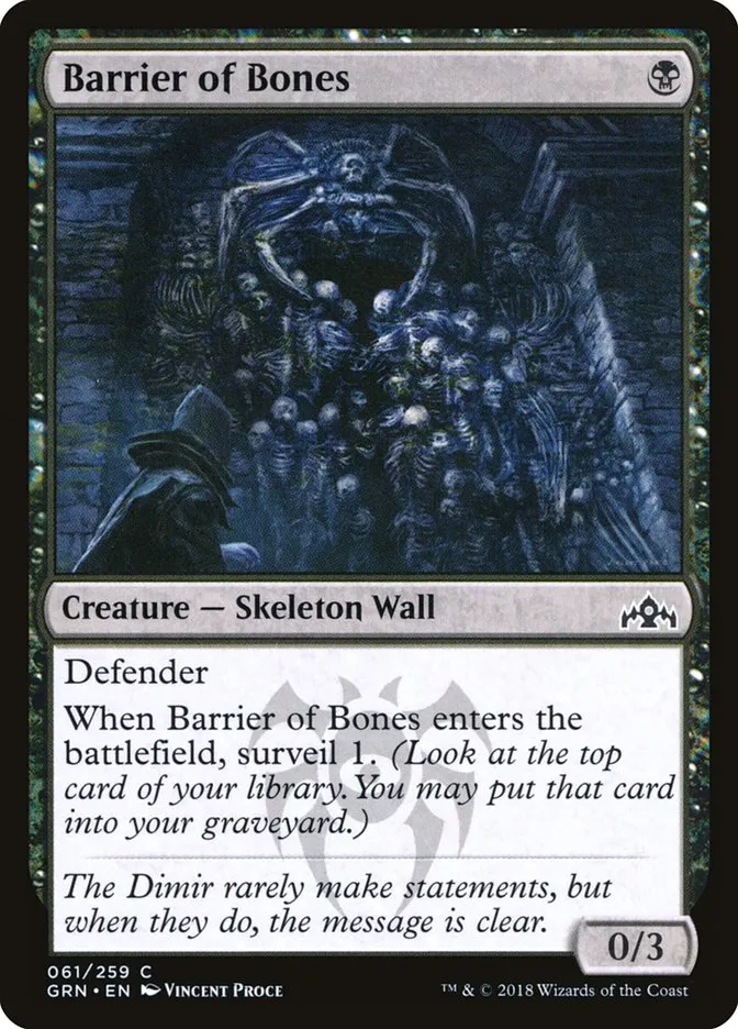 Barrier of Bones Front Face