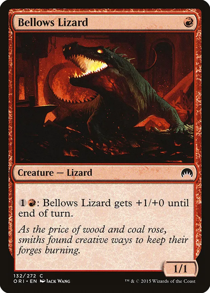 Bellows Lizard Front Face