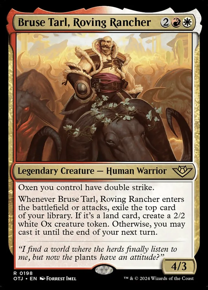 Bruse Tarl, Roving Rancher Front Face