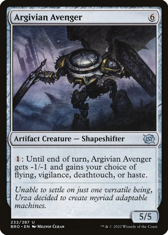 Argivian Avenger Front Face