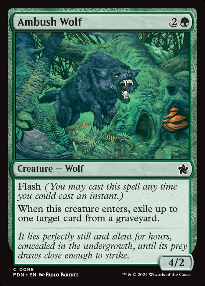 Ambush Wolf Front Face