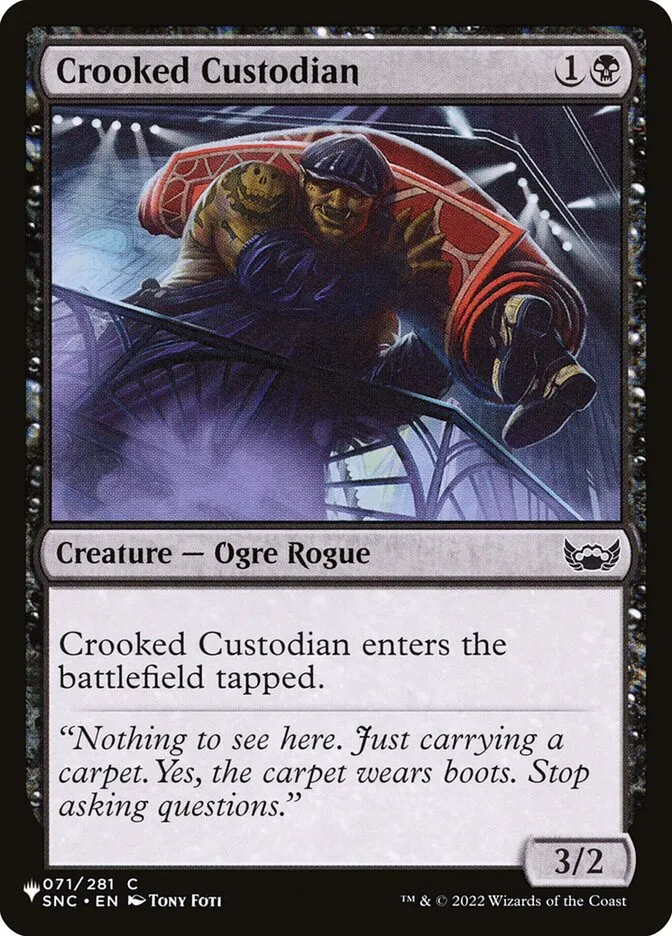 Crooked Custodian Front Face