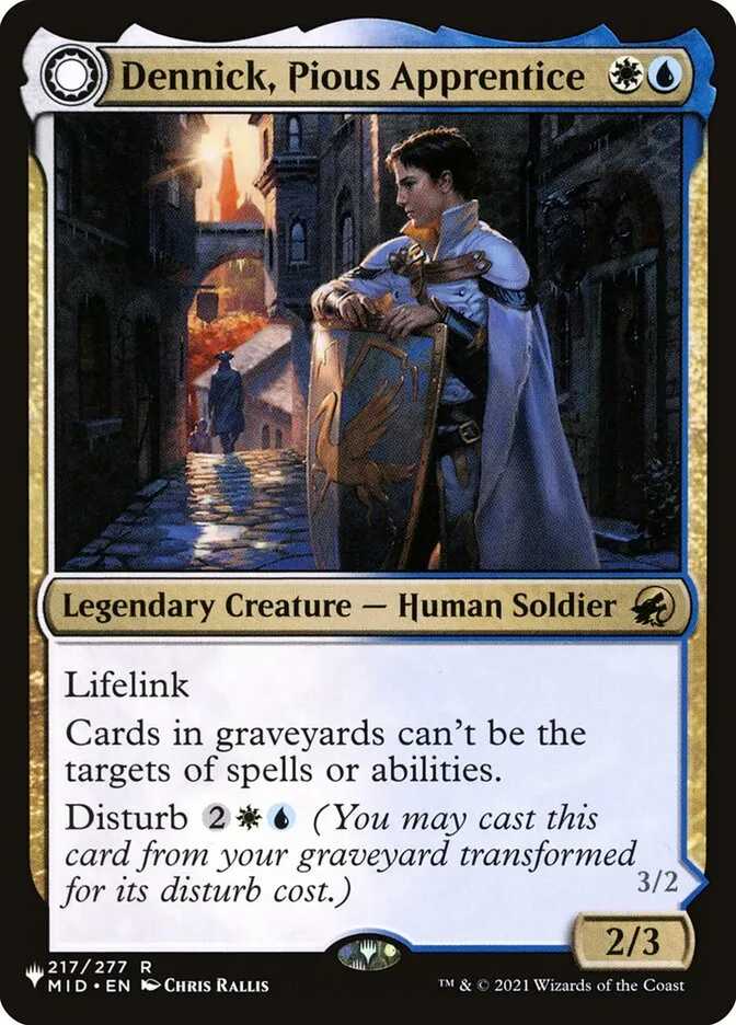 Dennick, Pious Apprentice // Dennick, Pious Apparition Front Face