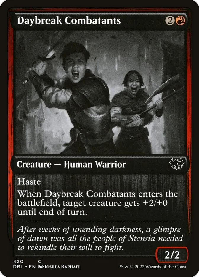 Daybreak Combatants Front Face