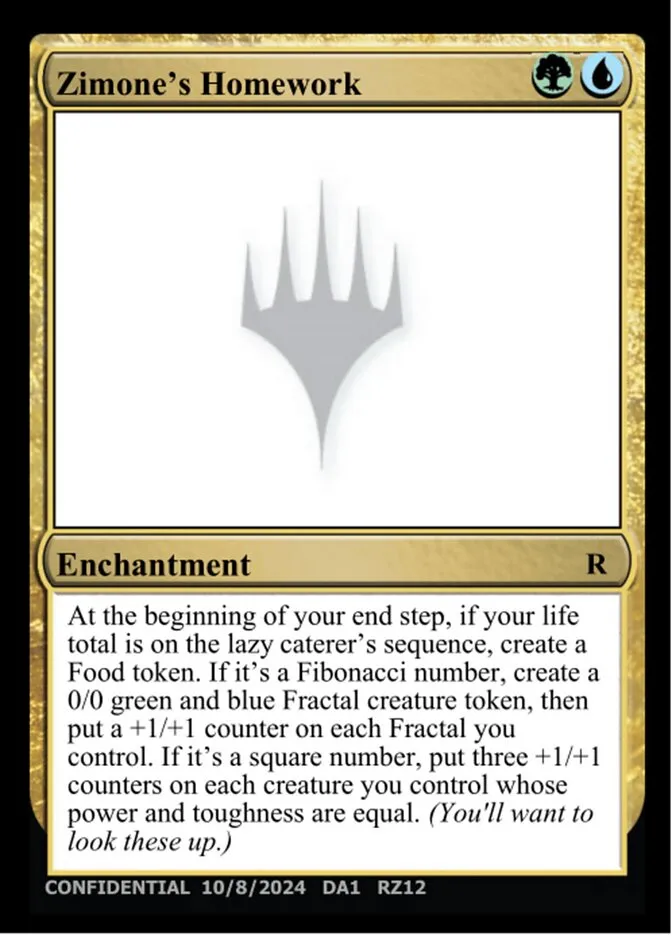 Zimone's Homework Front Face