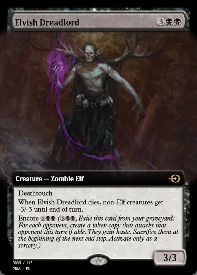 Elvish Dreadlord Front Face