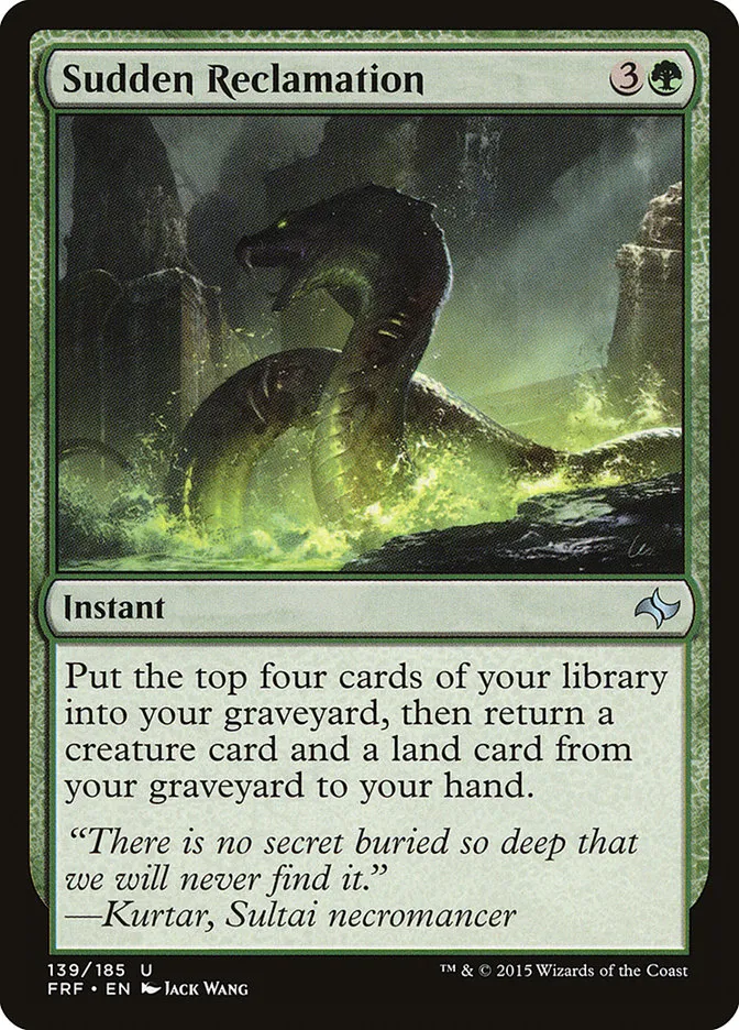 Sudden Reclamation Front Face