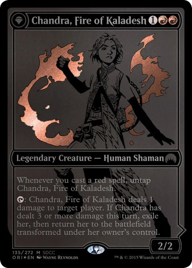 Chandra, Fire of Kaladesh // Chandra, Roaring Flame Front Face