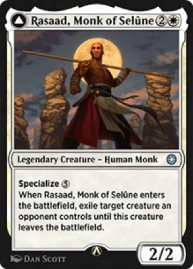 Rasaad, Monk of Selûne Front Face