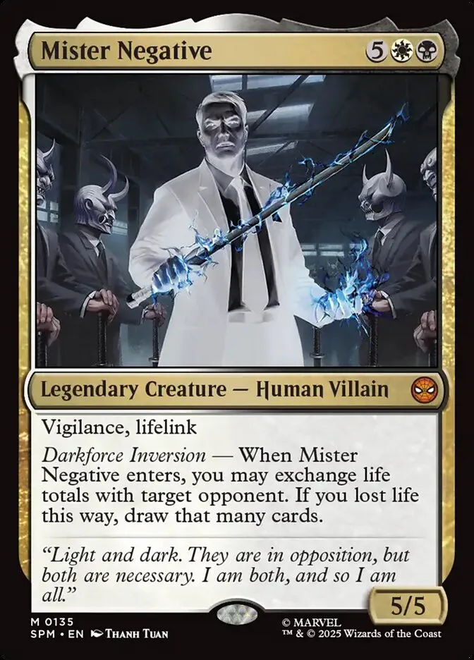 Mister Negative Front Face
