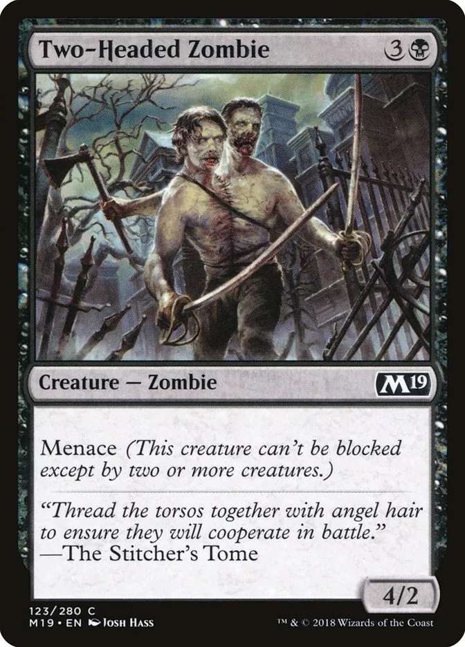 Two-Headed Zombie Front Face