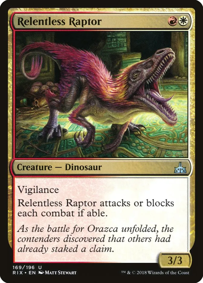 Relentless Raptor Front Face