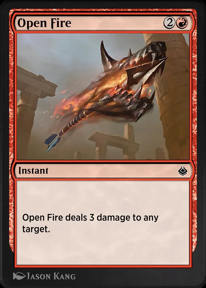 Open Fire Front Face