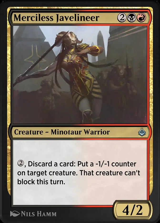 Merciless Javelineer Front Face
