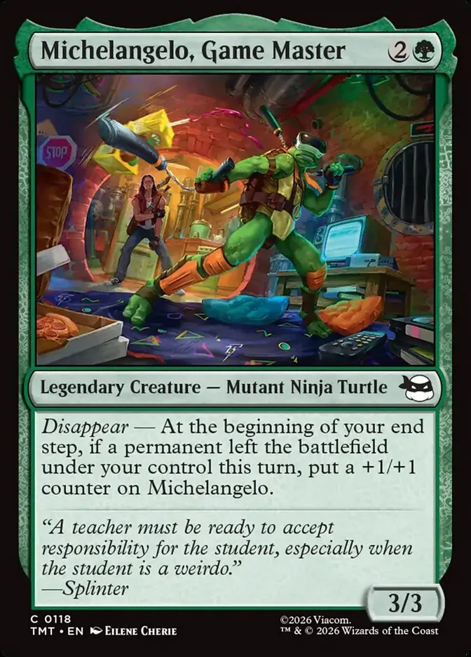 Michelangelo, Game Master Front Face