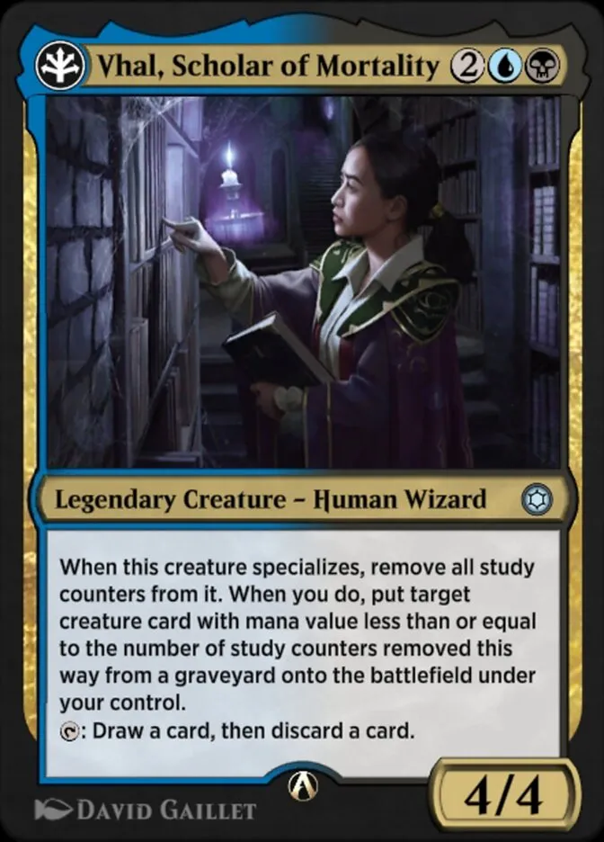 Vhal, Scholar of Mortality Front Face