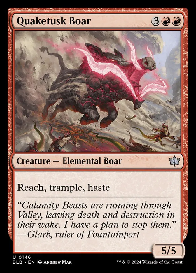 Quaketusk Boar Front Face